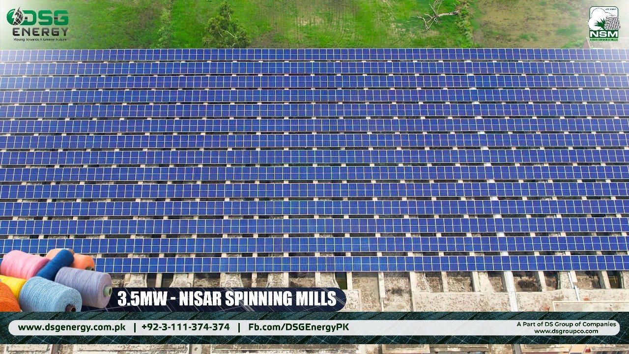 Nisar Spinning Mills| 3.5 MW Grid Tied Solar Power Plant Case Study