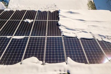 snow on solar