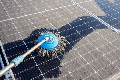 Cleaning of solar panels