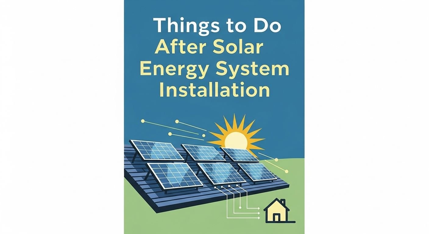 Things to Do After Solar Energy System Installation