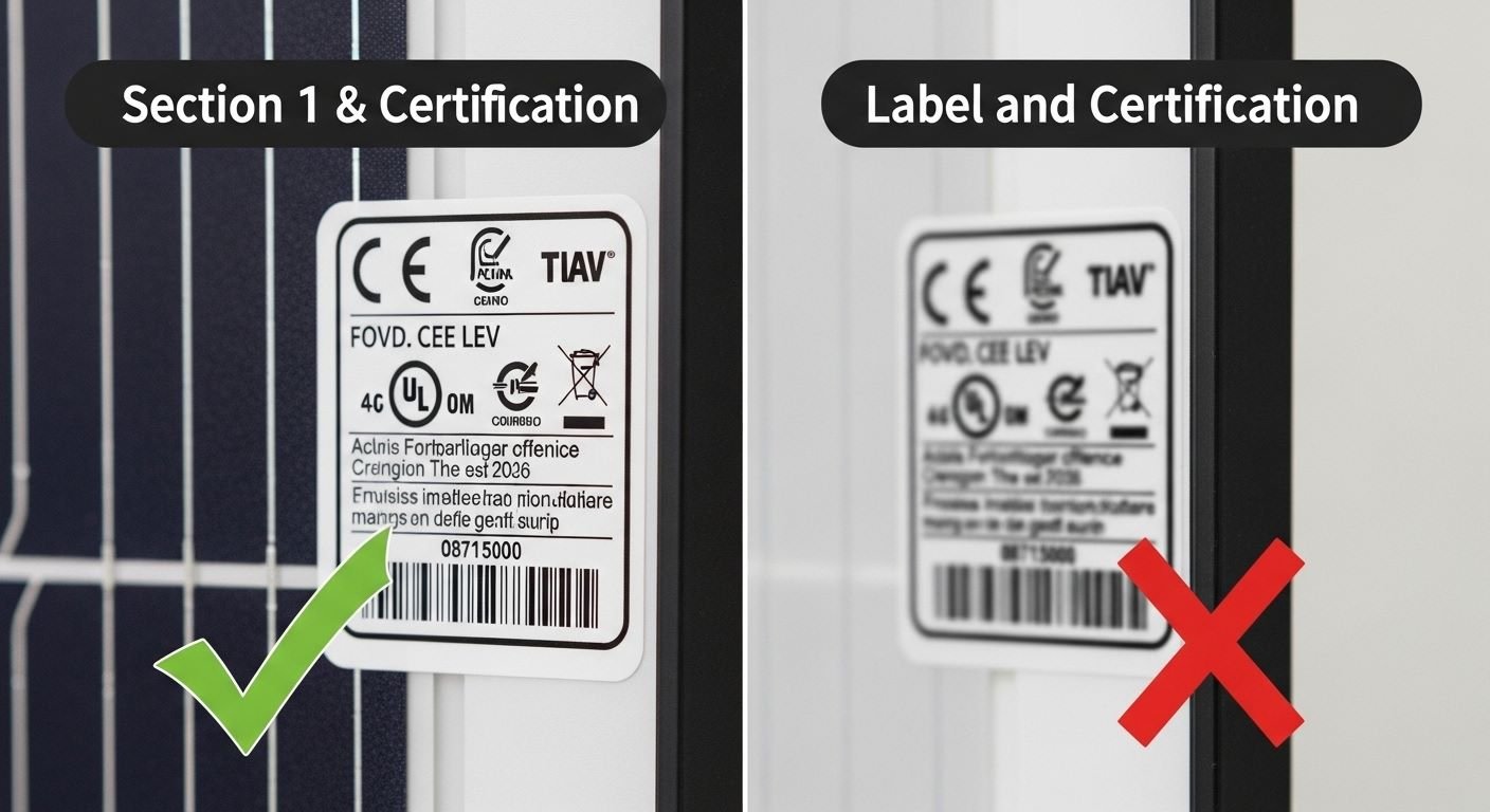 ways to identify fake solar panels