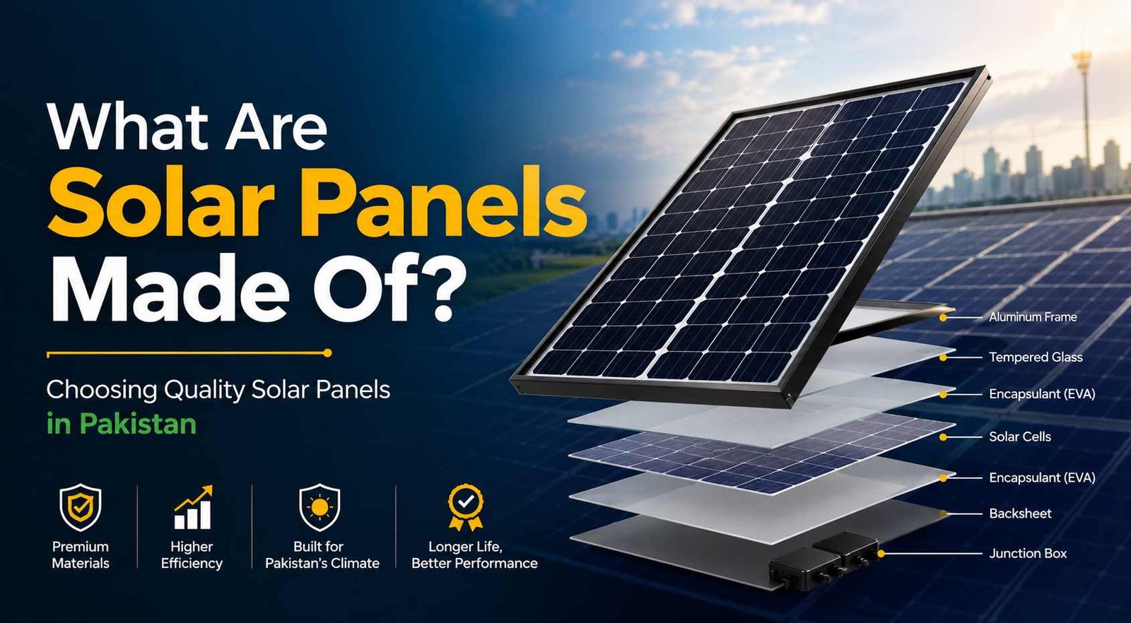 What are solar panels made of