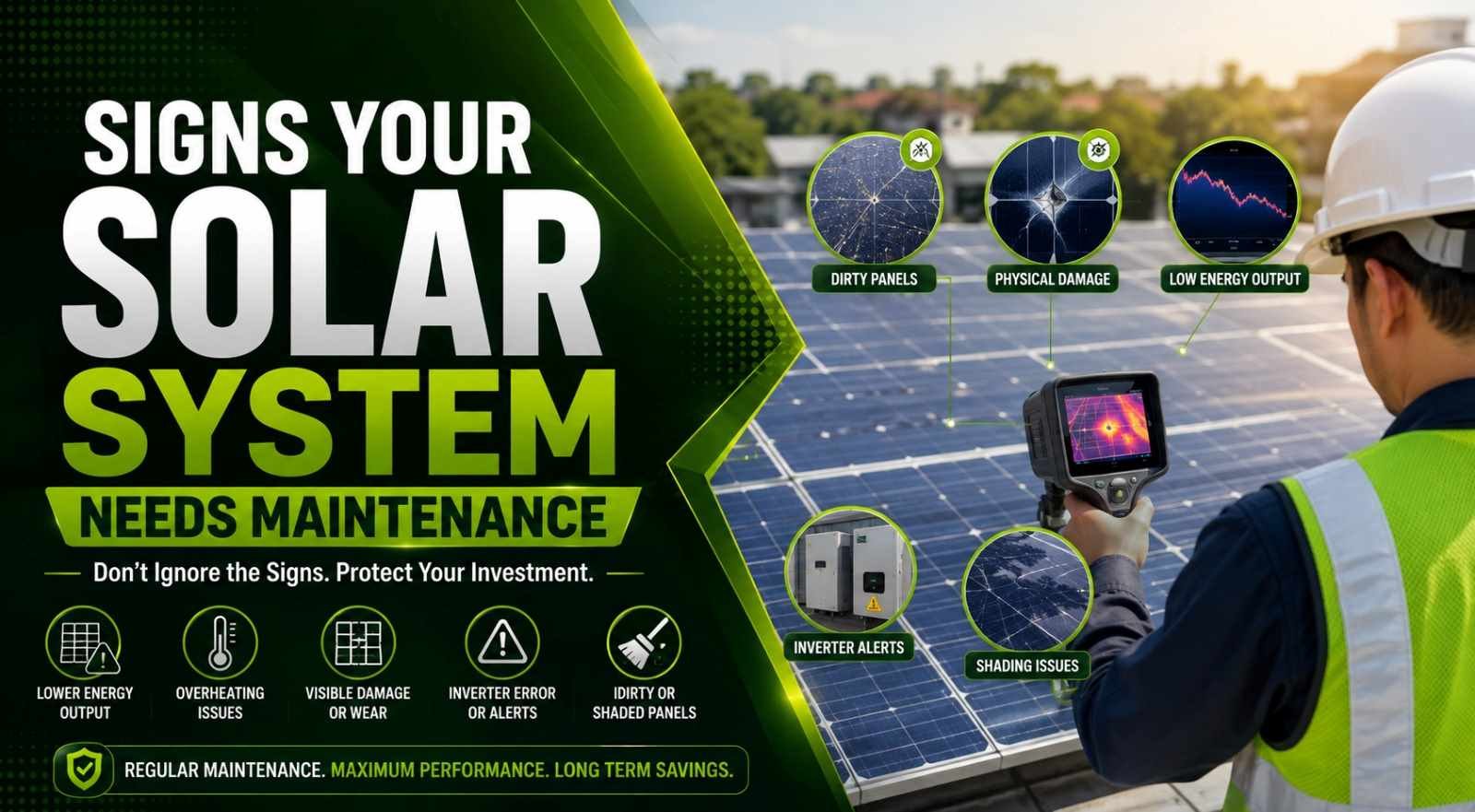 signs your solar needs maintenance