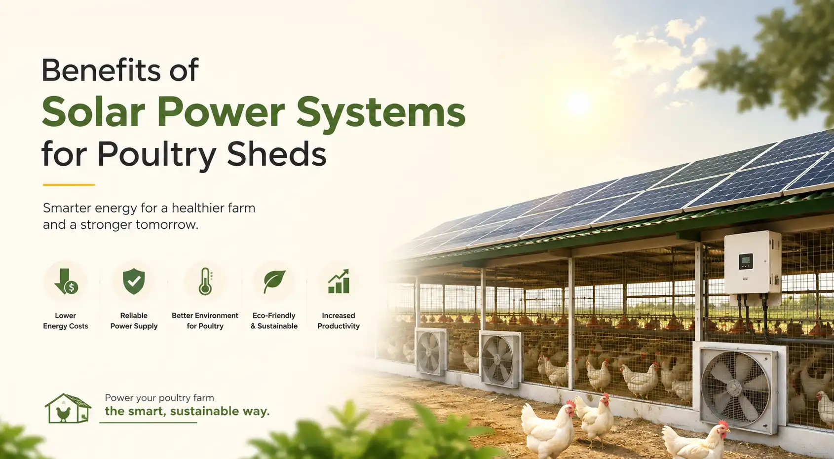 solar power system for poultry sheds
