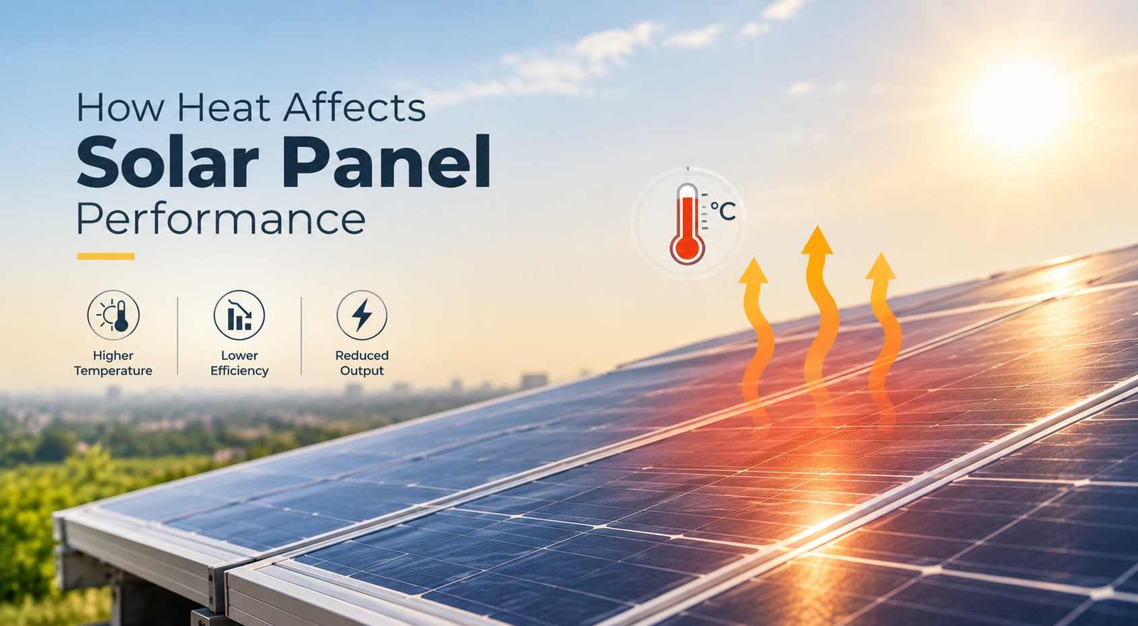how heat affects solar panels performance